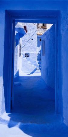 A Blue Passage in Moroccan Town