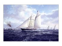 Columbia and Shamrock off Rhode Island, 1899-Steven Dews-Giclee Print