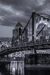 Pittsburgh Skyline Black And White-Steven Maxx-Photographic Print