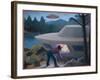 Steven Michalak Encounters a UFO at Falcon Lake, Canada-Michael Buhler-Framed Art Print