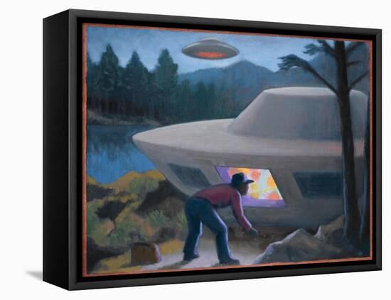 Steven Michalak Encounters a UFO at Falcon Lake, Canada-Michael Buhler-Framed Stretched Canvas