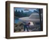 Steven Michalak Encounters a UFO at Falcon Lake, Canada-Michael Buhler-Framed Art Print