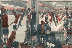 Exodus of Germans at Liverpool Street Station, WW1-Steven Spurrier-Framed Stretched Canvas