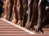 Detail of Hands at the Start of 100M Race-Steven Sutton-Photographic Print