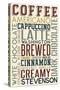 Stevenson, Washington - Coffee - Typography-Lantern Press-Stretched Canvas