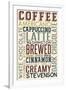 Stevenson, Washington - Coffee - Typography-Lantern Press-Framed Art Print