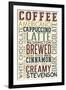 Stevenson, Washington - Coffee - Typography-Lantern Press-Framed Art Print