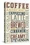 Stevenson, Washington - Coffee - Typography-Lantern Press-Stretched Canvas