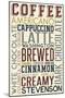 Stevenson, Washington - Coffee - Typography-Lantern Press-Mounted Art Print