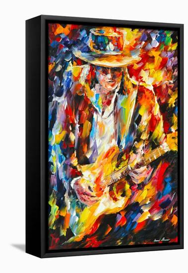 Stevie Ray Vaughan-Leonid Afremov-Framed Stretched Canvas