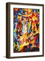 Stevie Ray Vaughan-Leonid Afremov-Framed Art Print