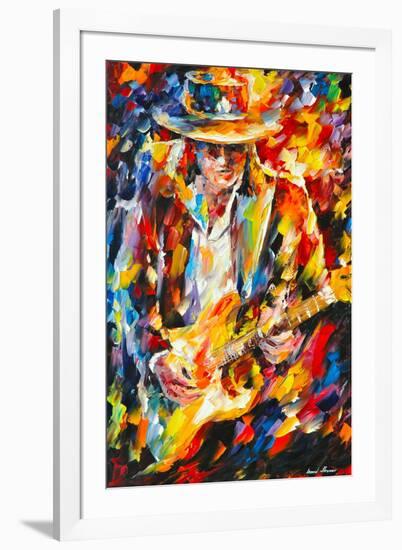 Stevie Ray Vaughan-Leonid Afremov-Framed Art Print