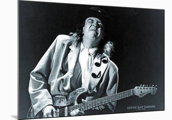 Stevie Ray Vaughn- 1954-1990-null-Mounted Poster