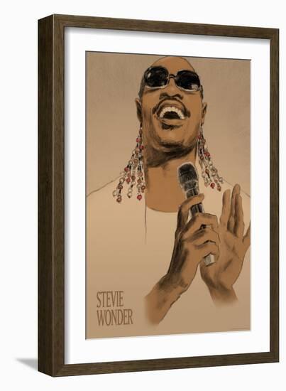 Stevie Wonder-Clifford Faust-Framed Art Print