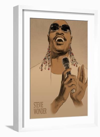 Stevie Wonder-Clifford Faust-Framed Art Print