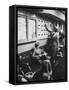 Stewardess Signing in for Flight-Peter Stackpole-Framed Stretched Canvas