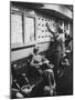 Stewardess Signing in for Flight-Peter Stackpole-Mounted Photographic Print