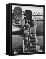 Stewardesses Arriving For Flight-Peter Stackpole-Framed Stretched Canvas
