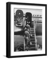 Stewardesses Arriving For Flight-Peter Stackpole-Framed Photographic Print