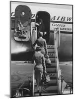 Stewardesses Arriving For Flight-Peter Stackpole-Mounted Photographic Print