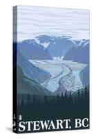 Stewart, BC - Glacier Scene-Lantern Press-Stretched Canvas