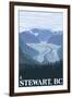 Stewart, BC - Glacier Scene-Lantern Press-Framed Art Print