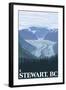 Stewart, BC - Glacier Scene-Lantern Press-Framed Art Print