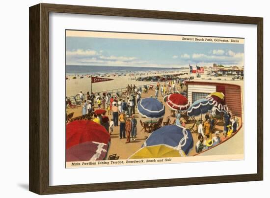 Stewart Beach Park, Galveston, Texas-null-Framed Art Print