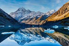 Iceberg in an Alpine Lake High in the Southern Alps-Stewart Watson-Photographic Print