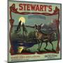 Stewarts Coyote Brand - Upland, California - Citrus Crate Label-Lantern Press-Mounted Art Print