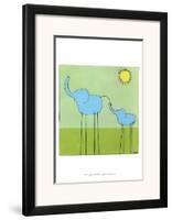 Stick-leg Elephant II-Erica J^ Vess-Framed Art Print