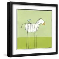 Stick-leg Zebra I-June Erica Vess-Framed Art Print