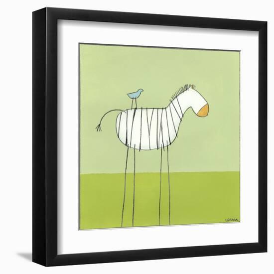 Stick-leg Zebra I-June Erica Vess-Framed Art Print