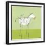 Stick-leg Zebra I-June Erica Vess-Framed Art Print