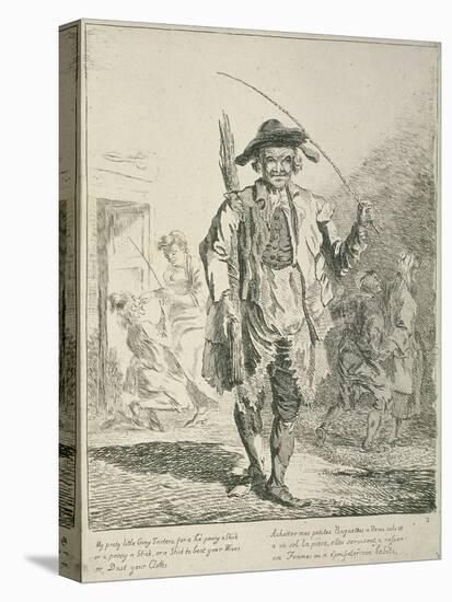 Stick Seller, Cries of London, 1760-Paul Sandby-Stretched Canvas