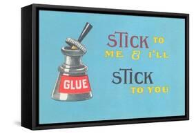 Stick to Me, Glue Pot-null-Framed Stretched Canvas