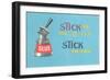 Stick to Me, Glue Pot-null-Framed Art Print