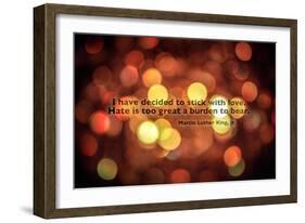 Stick With Love Martin Luther King Jr. Quote-null-Framed Photo