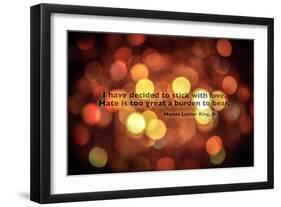 Stick With Love Martin Luther King Jr. Quote-null-Framed Photo