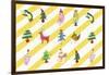 Sticker Icon Pack of Animals and Christmas Tree-null-Framed Giclee Print
