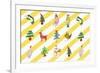 Sticker Icon Pack of Animals and Christmas Tree-null-Framed Giclee Print