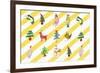 Sticker Icon Pack of Animals and Christmas Tree-null-Framed Giclee Print