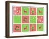 Sticker Icon Pack of Christmas Decorations-null-Framed Giclee Print