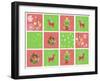 Sticker Icon Pack of Christmas Decorations-null-Framed Giclee Print