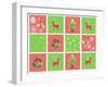 Sticker Icon Pack of Christmas Decorations-null-Framed Giclee Print