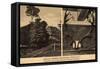 Stickhausen Detern Ostfriesland, Ukenas Gasthof-null-Framed Stretched Canvas