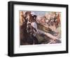 Sticking Up the Gold Escort-George Washington Lambert-Framed Giclee Print