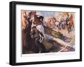 Sticking Up the Gold Escort-George Washington Lambert-Framed Giclee Print