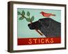 Sticks Black-Stephen Huneck-Framed Giclee Print