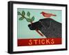 Sticks Black-Stephen Huneck-Framed Giclee Print